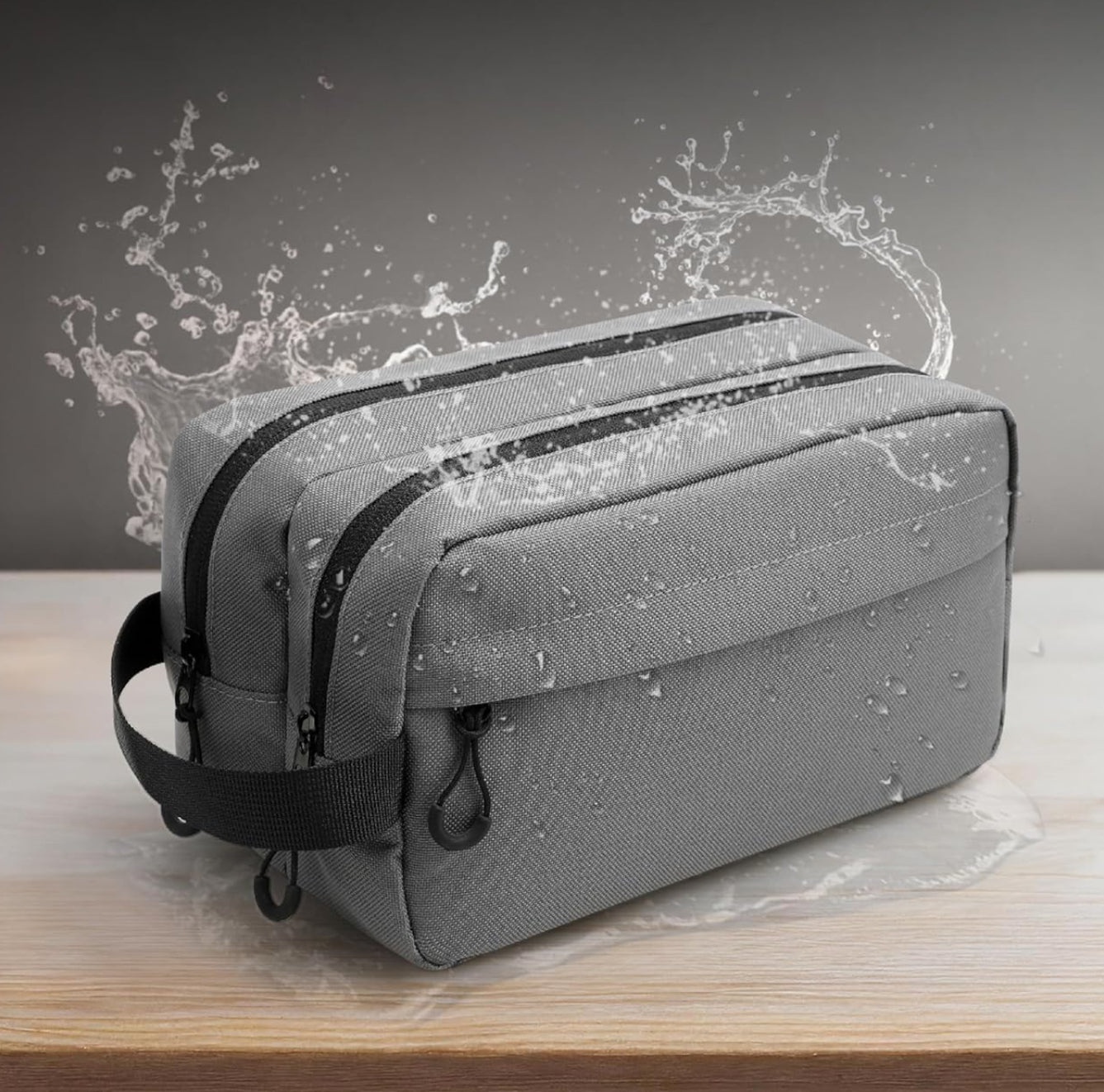 Dluxe. Ave. Mens Travel Toiletry Bag/ Gray