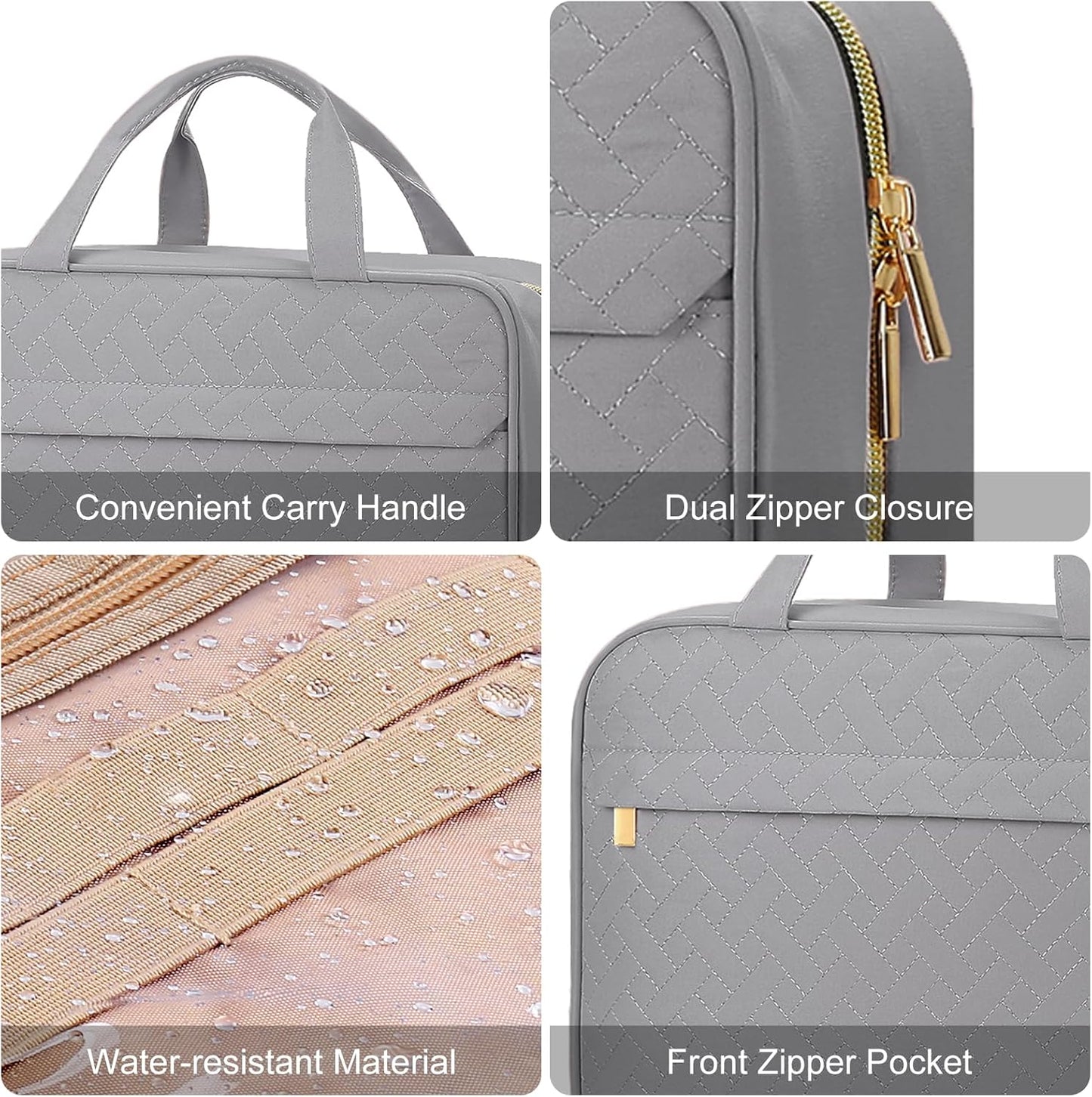 Dluxe Ave. Hanging Travel Toiletry Bag/ Grey