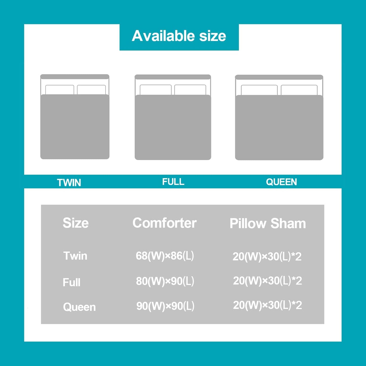 Dluxe Ave. ( FULL ) 3 Pcs Comforter Set, Black & White