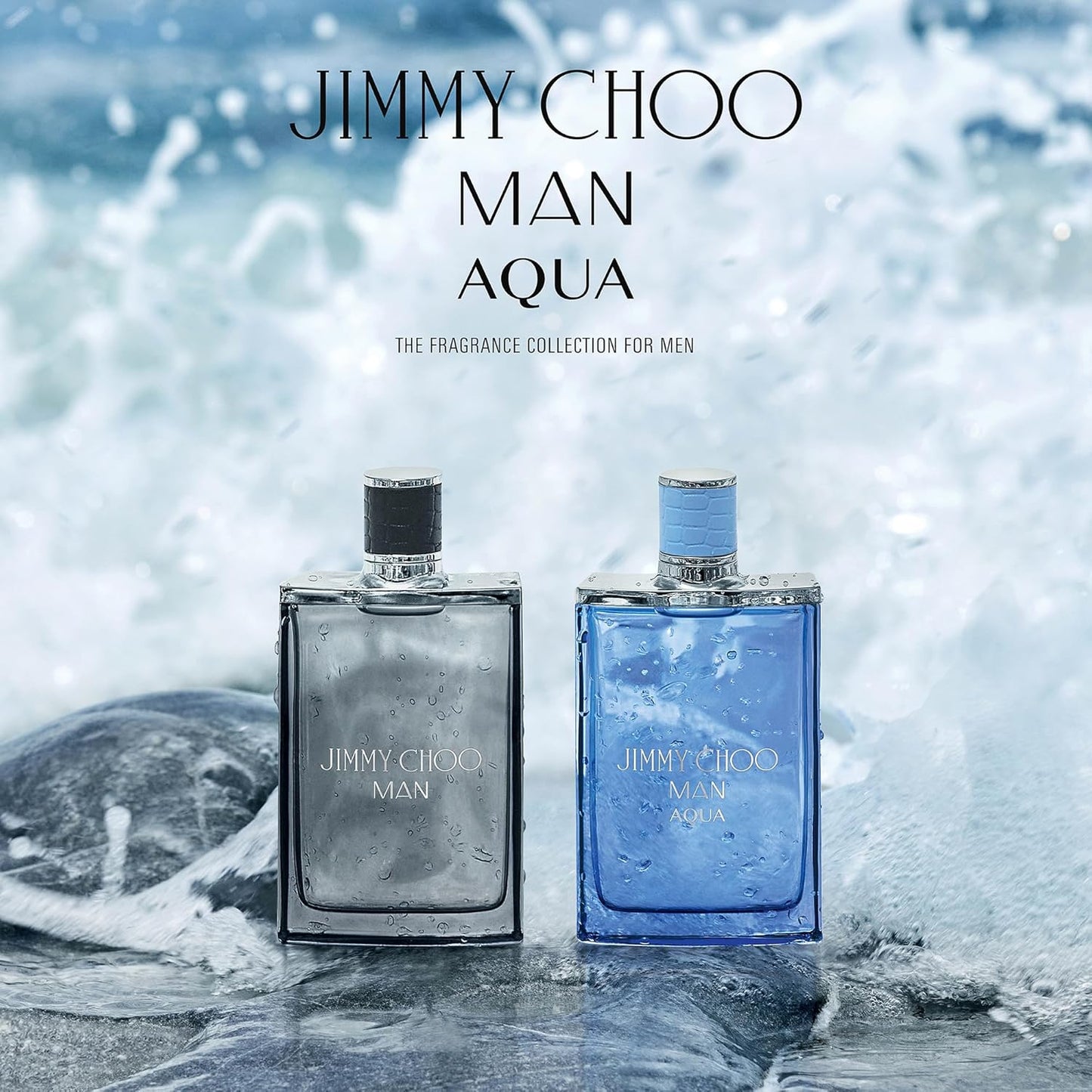 Dluxe Ave. JIMMY CHOO Man Aqua Jumbo Eau de Toilette Spray - Long Lasting Fragrance with notes of Grapefruit Geranium & Salty Moss - Sweet & Woody - 6.7 fl. oz.