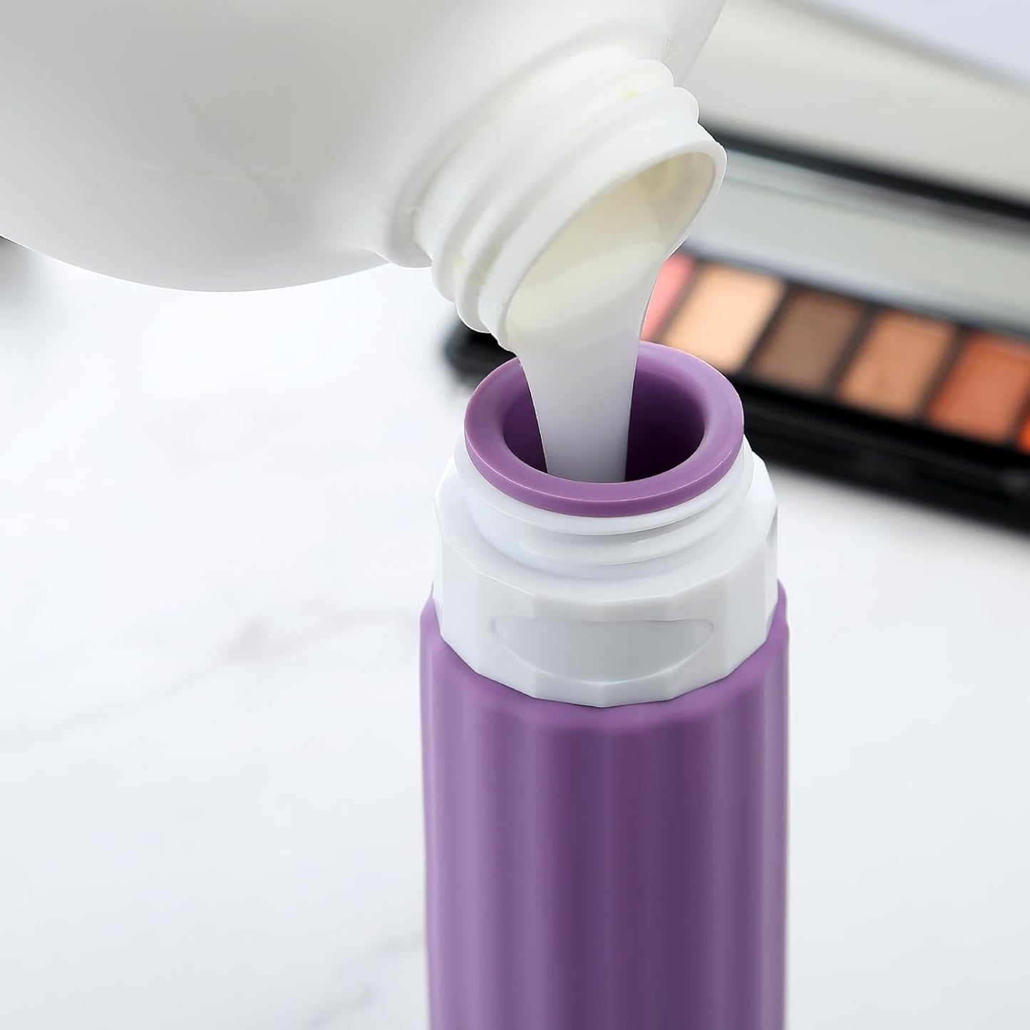 Dluxe Ave. Travel Bottles for Toiletries/ TSA Approved/ Silicone BPA Free/ 3oz Leak Proof/ 4 Pack
