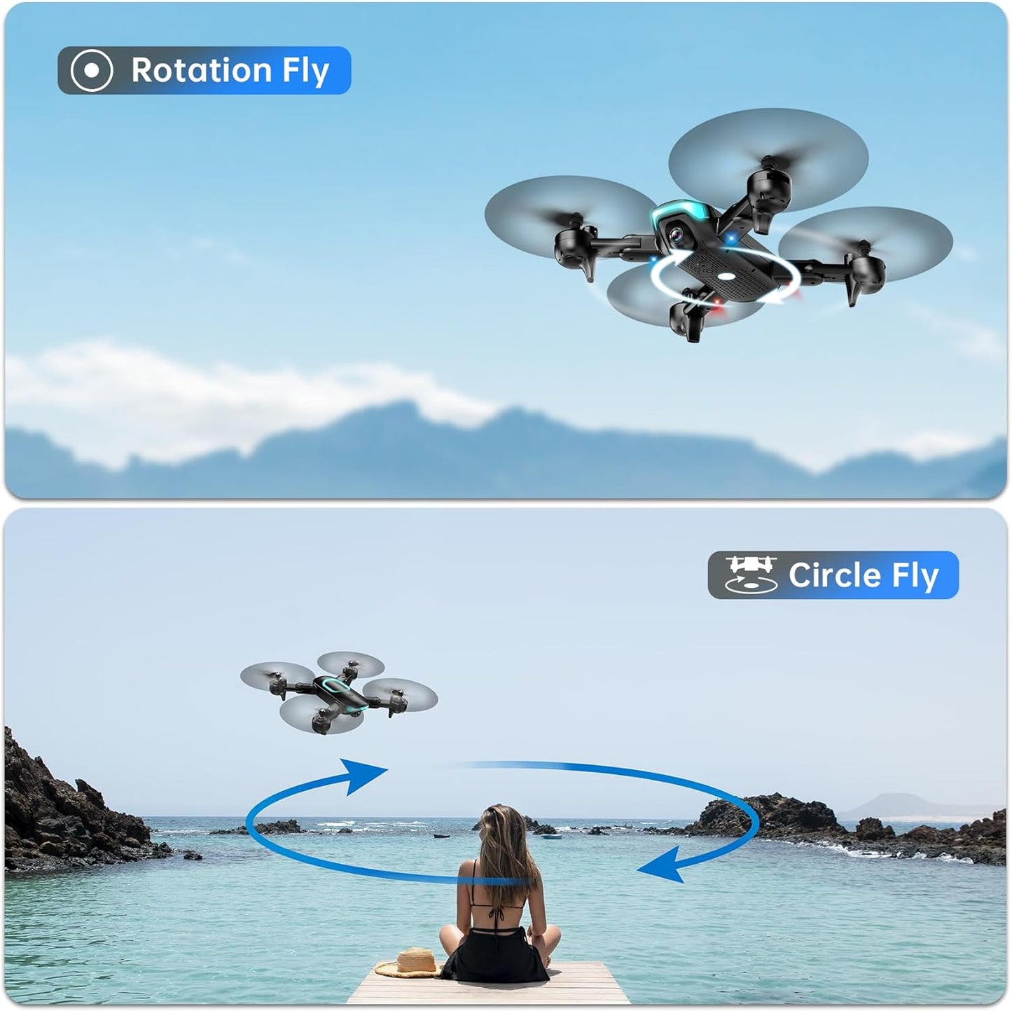 Dluxe Ave. Drone with Camera/ Foldable Drone for Kids Adults/ 1080P FPV Camera