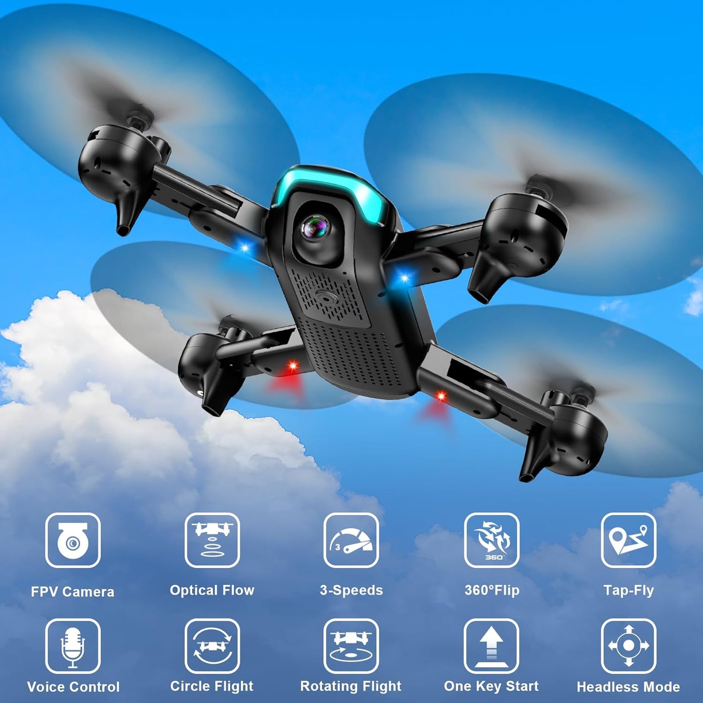 Dluxe Ave. Drone with Camera/ Foldable Drone for Kids Adults/ 1080P FPV Camera