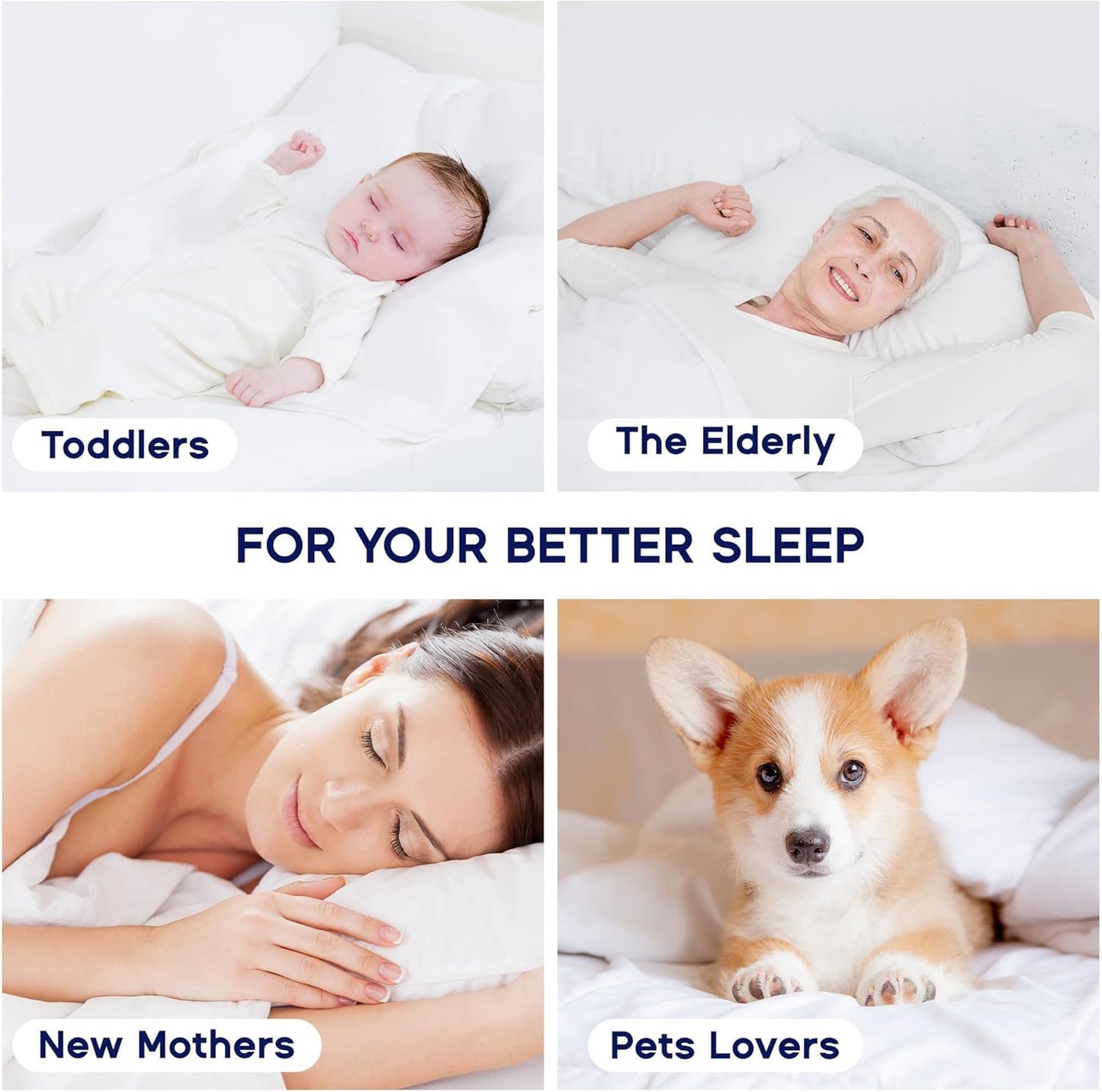 Dluxe Ave. ( QUEEN ) Waterproof Mattress Topper Cooling Pad, White