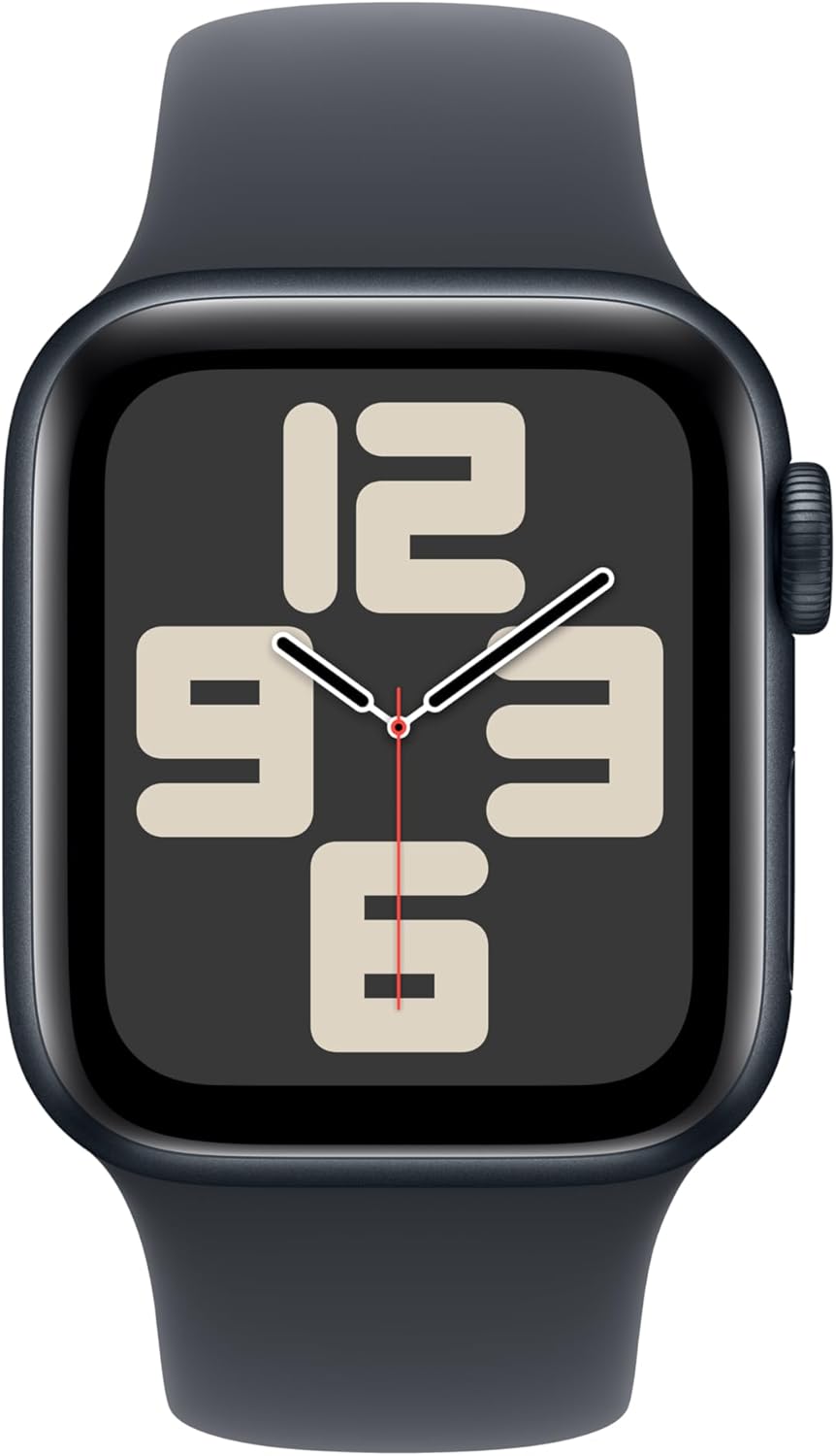 Dluxe Ave. Apple Watch SE (2nd Gen) [GPS 40mm] Smartwatch with Midnight Aluminum Case with Midnight Sport Band M/L. Fitness & Sleep Tracker Crash Detection Heart Rate Monitor