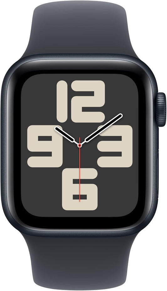 Dluxe Ave. Apple Watch SE (2nd Gen) [GPS 40mm] Smartwatch with Midnight Aluminum Case with Midnight Sport Band M/L. Fitness & Sleep Tracker Crash Detection Heart Rate Monitor