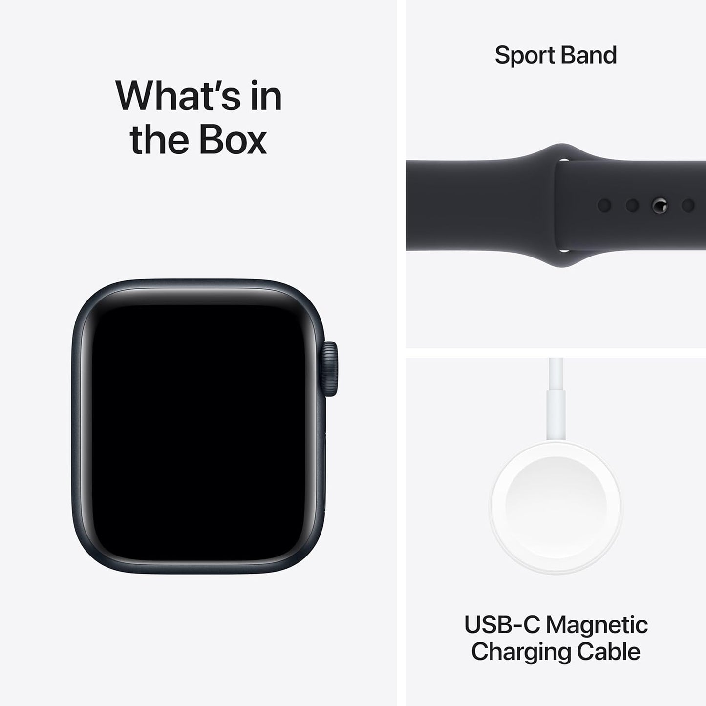 Dluxe Ave. Apple Watch SE (2nd Gen) [GPS 40mm] Smartwatch with Midnight Aluminum Case with Midnight Sport Band M/L. Fitness & Sleep Tracker Crash Detection Heart Rate Monitor