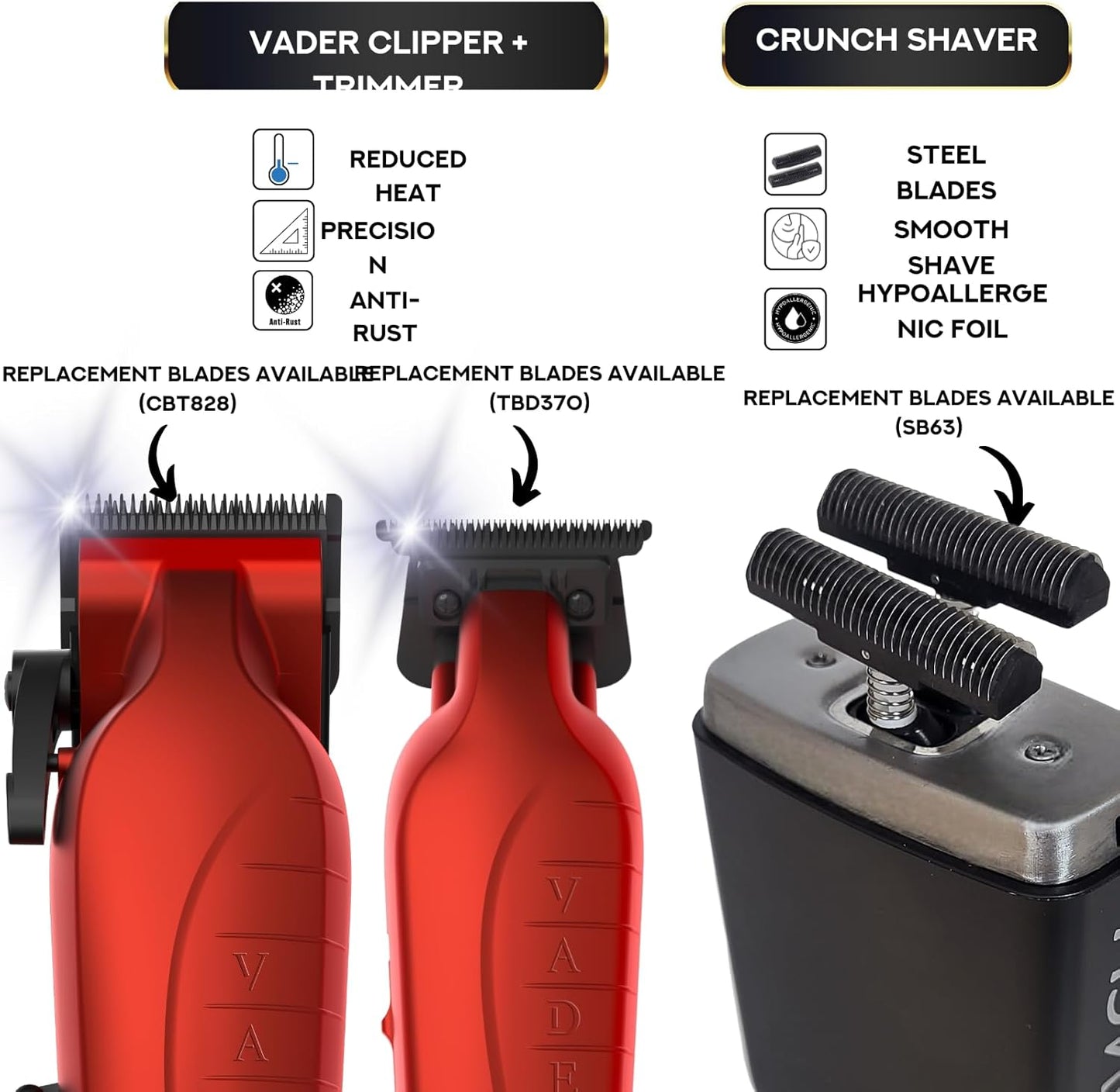Dluxe Ave.  Trimmer Vader Clipper/ Red