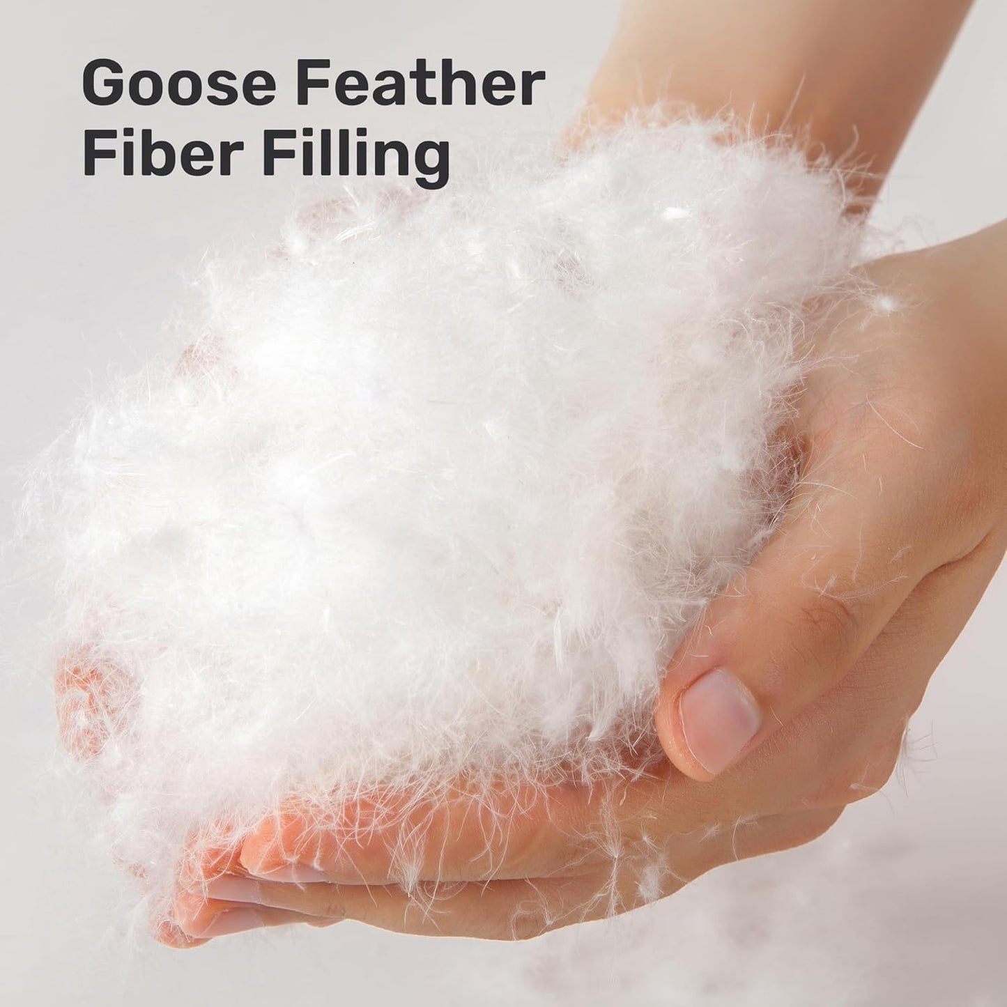 Dluxe Ave. ( FULL/ QUEEN ) Goose Feather Down Comforter/ Lightweight Down Fiber Duvet Insert Cloud/ Fluffiness Fiber/ White