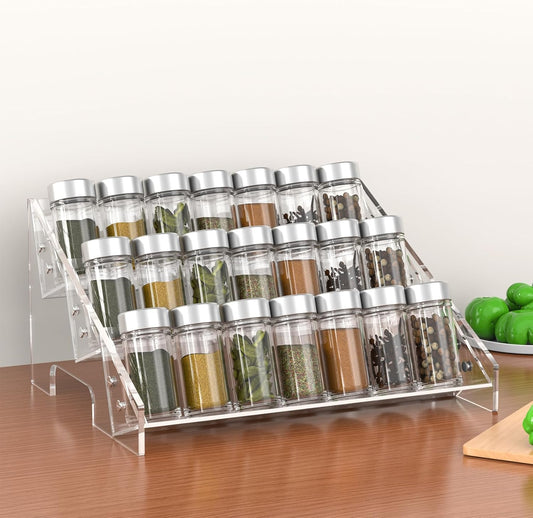 Dluxe Ave. Spice Rack Organizer for Cabinet Spice Jars/ Acrylic