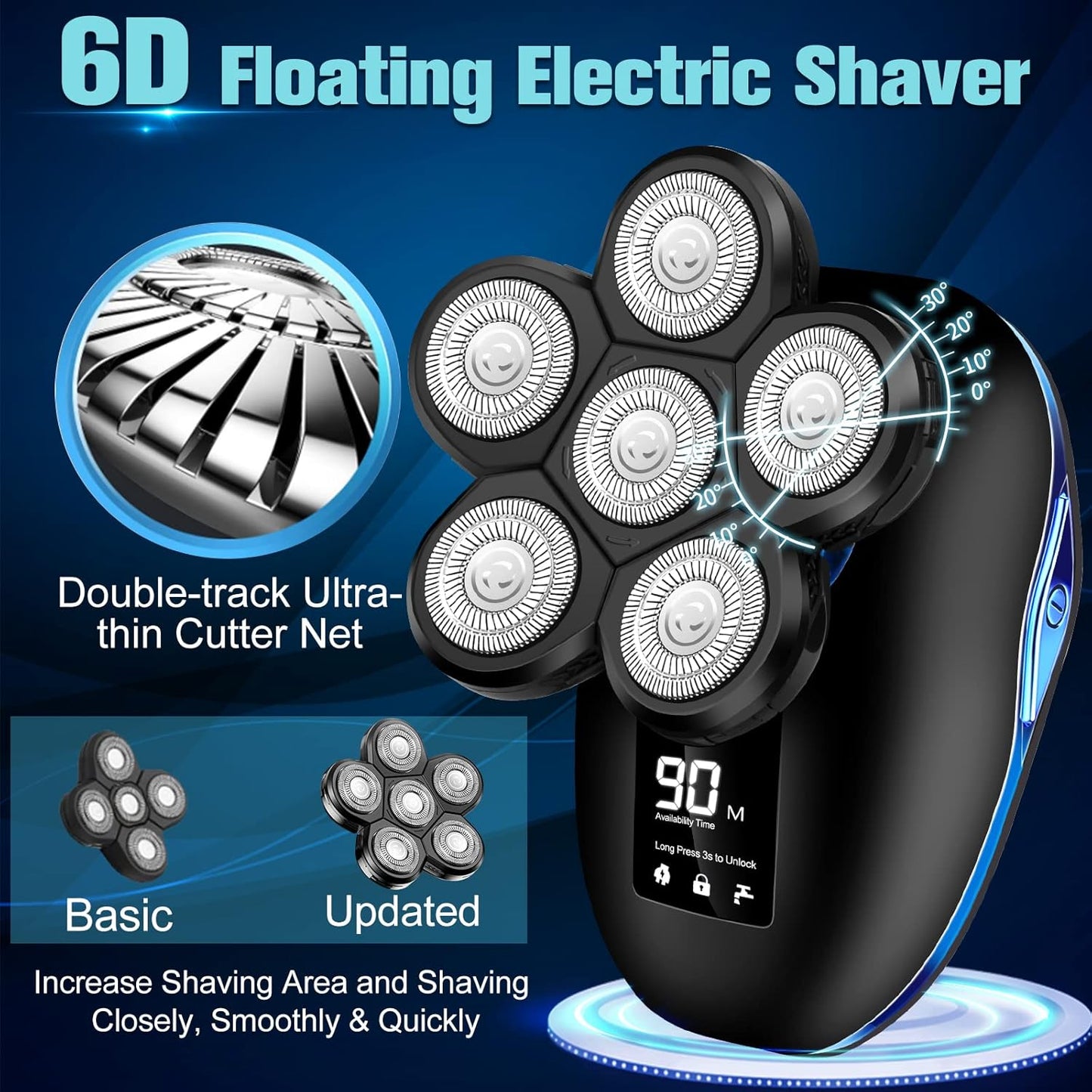 Dluxe Ave. Electric Face and Head Shaver