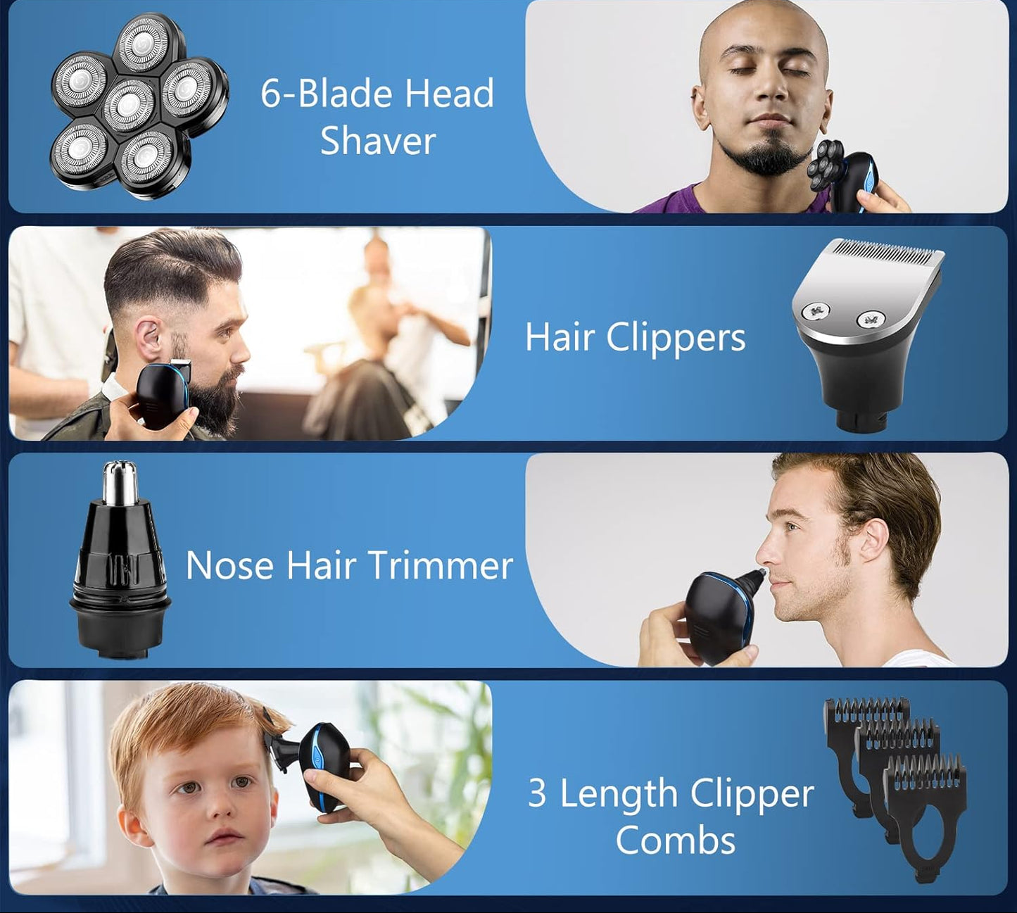 Dluxe Ave. Electric Face and Head Shaver