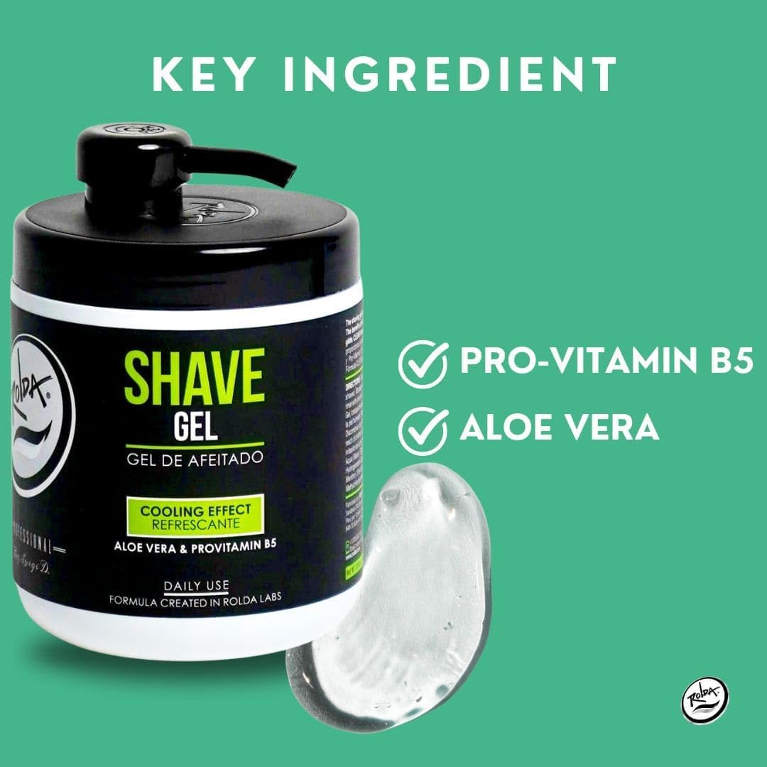 Dluxe Ave. Rolda Refreshing Shave Gel For Sensitive Skin Pro-Vitamin B5 (17.63oz | 500g)