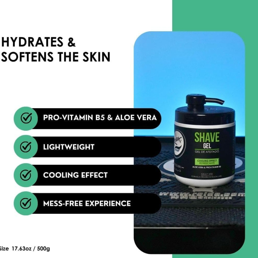 Dluxe Ave. Rolda Refreshing Shave Gel For Sensitive Skin Pro-Vitamin B5 (17.63oz | 500g)