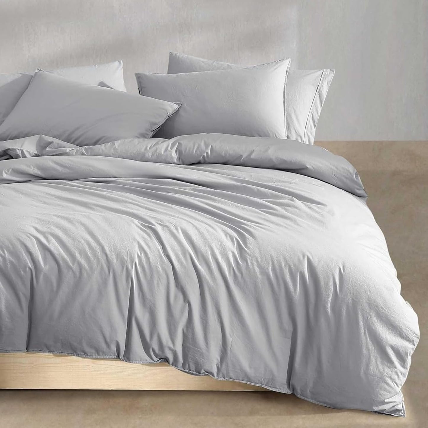 Dluxe Ave. ( QUEEN ) 3 Pcs Calvin Klein {Duvet Cover} Set/  Steel Blue