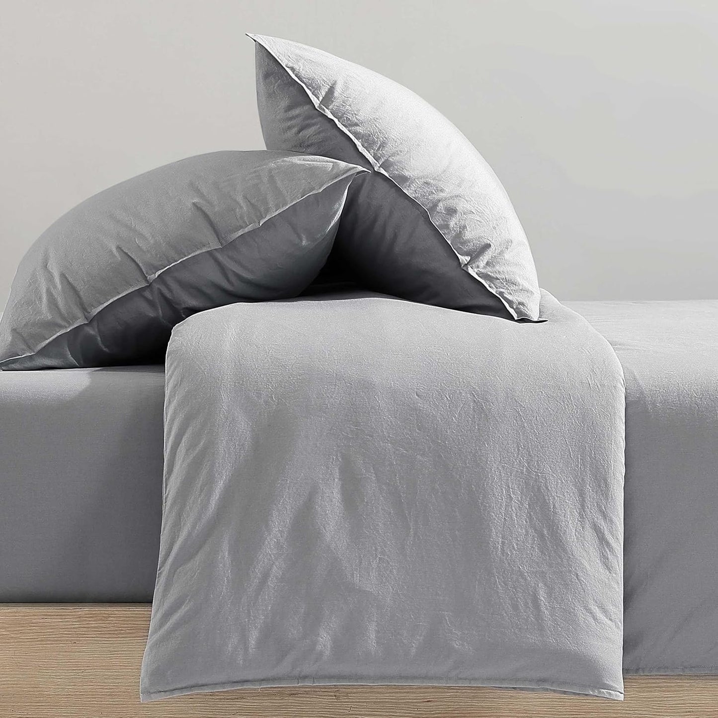 Dluxe Ave. ( QUEEN ) 3 Pcs Calvin Klein {Duvet Cover} Set/  Steel Blue