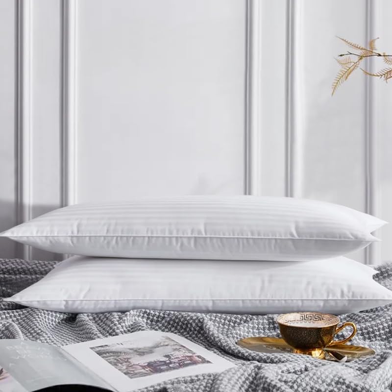 Dluxe Ave. ( STANDARD ) Low Pillows, Set of 2,  { THIN/ SOFT/ FLAT} 20x26