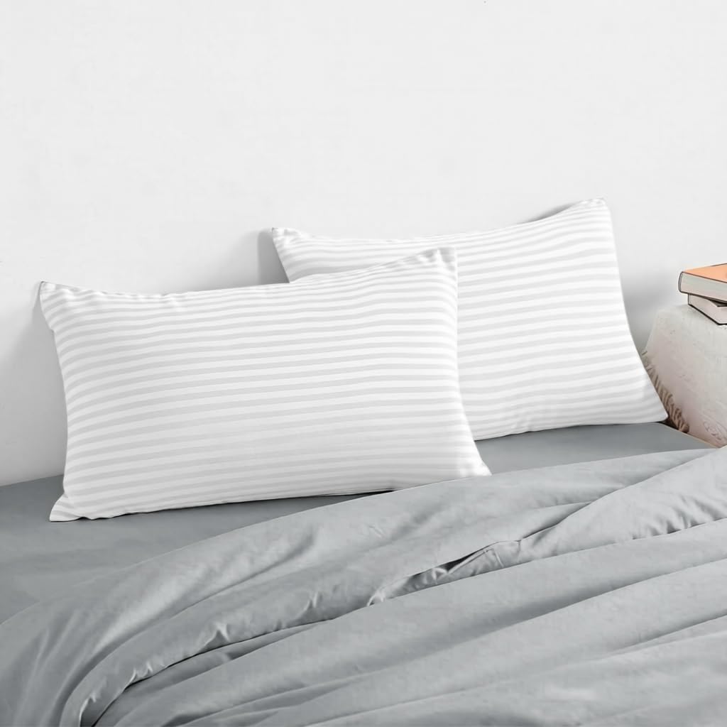 Dluxe Ave. ( STANDARD ) Low Pillows, Set of 2,  { THIN/ SOFT/ FLAT} 20x26