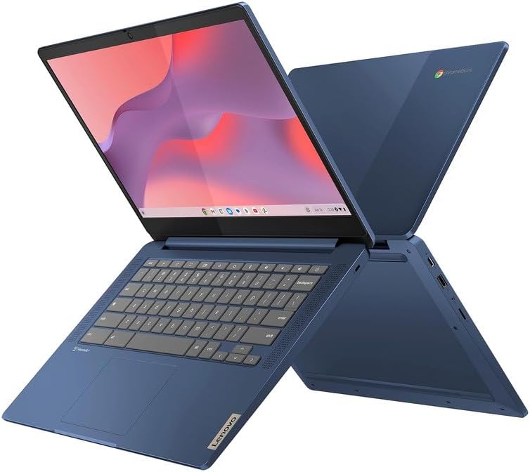 Dluxe Ave. Lenovo 2023 Ideapad Slim 3 14" (1920 x 1080) FHD Touchscreen Chromebook Slim Thin Laptop 8-Core MediaTek Kompanio 520 4GB RAM 64GB