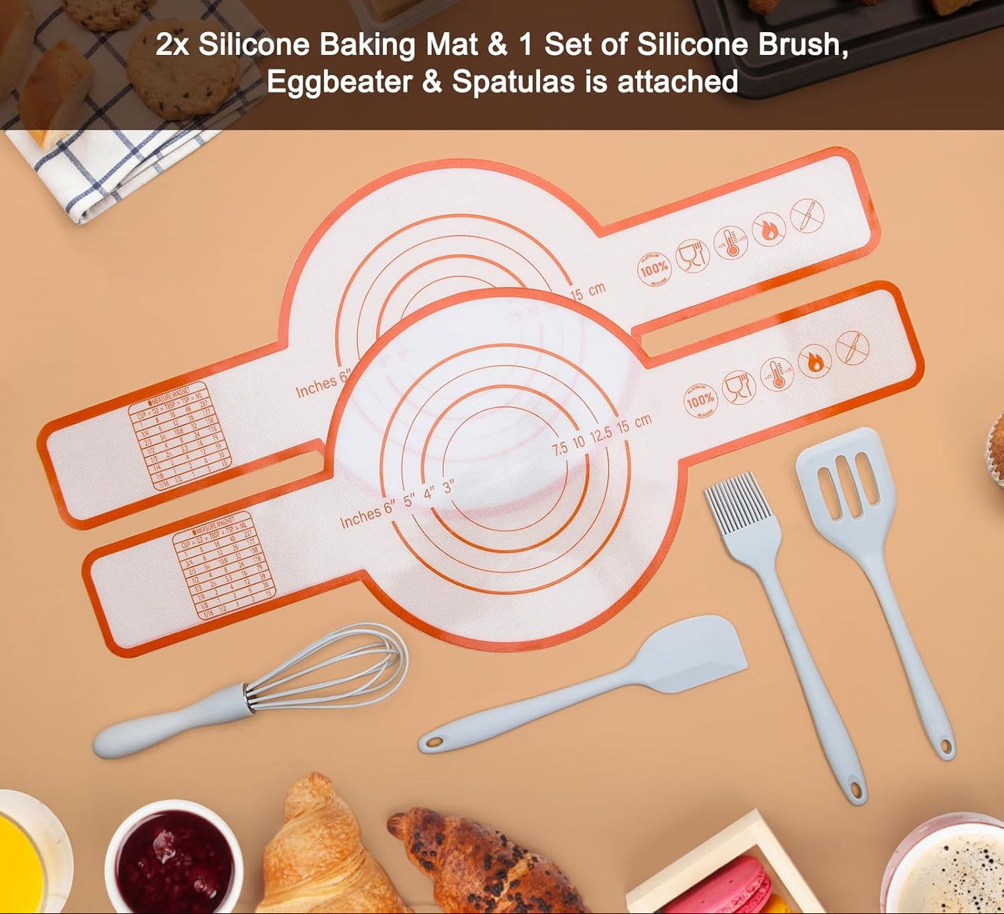 Dluxe Ave. Silicone Bread Sling Mat for Dutch Oven/Non-Stick & Easy Clean