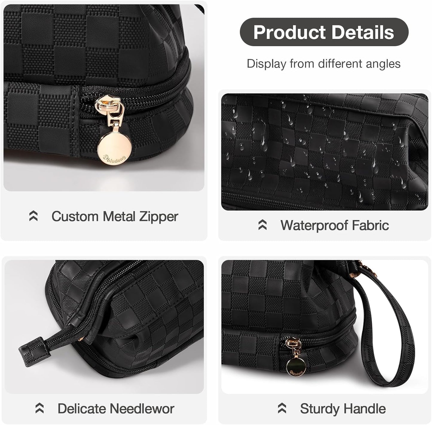 Dluxe Ave. Large Travel Bag Essentials/ Toiletry Bag / Black