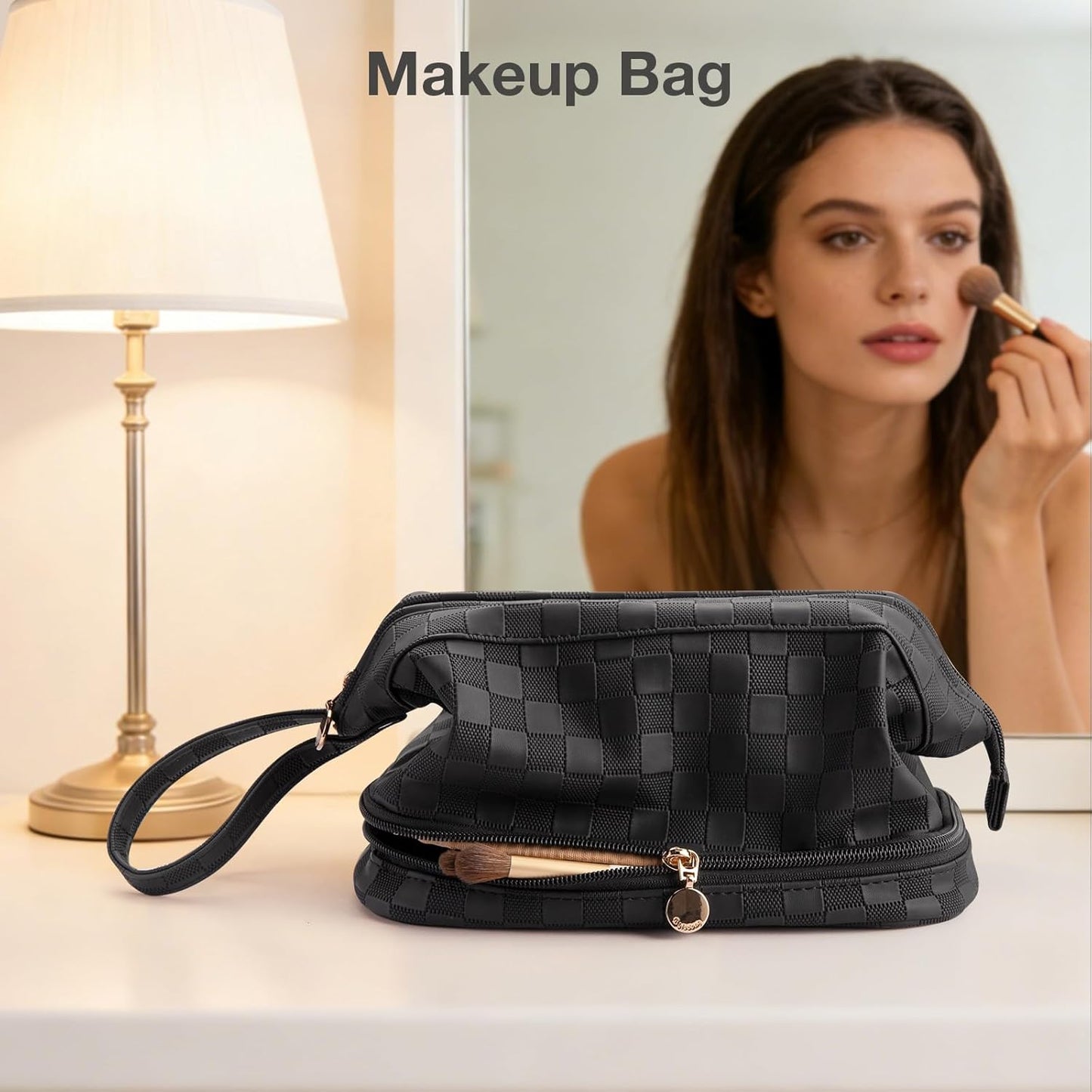 Dluxe Ave. Large Travel Bag Essentials/ Toiletry Bag / Black