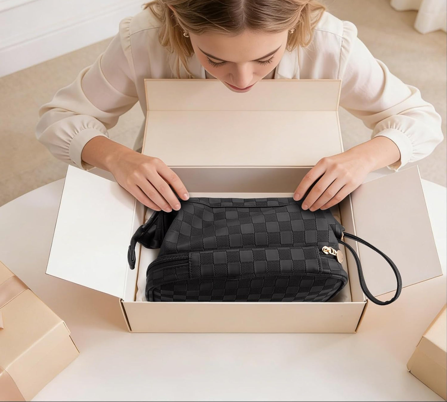 Dluxe Ave. Large Travel Bag Essentials/ Toiletry Bag / Black