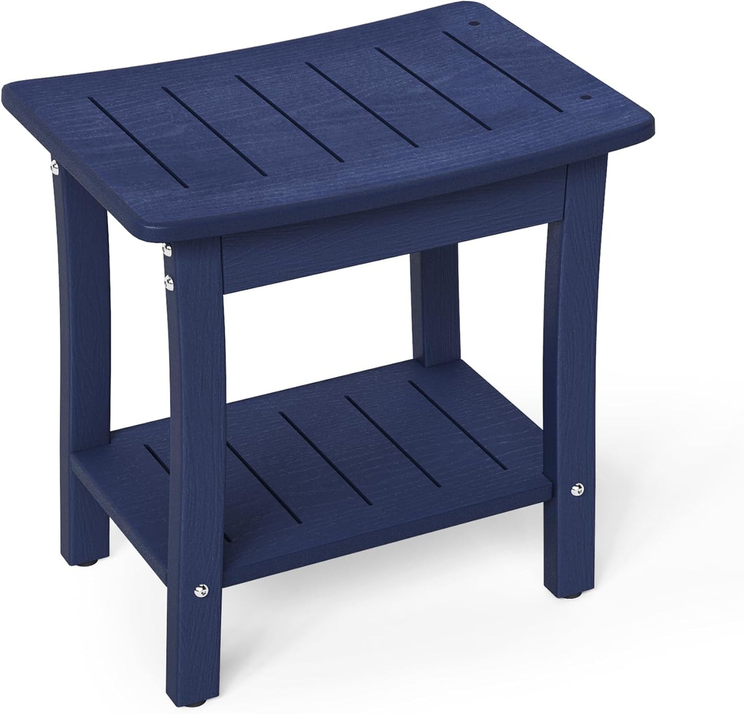 Dluxe Ave. Homenjoy HDPE Shower Bench Stool Waterproof Shower Seat for Inside Shower Bathroom Navy