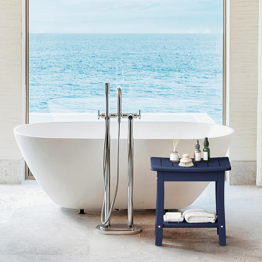 Dluxe Ave. Shower Bench Stool /Navy
