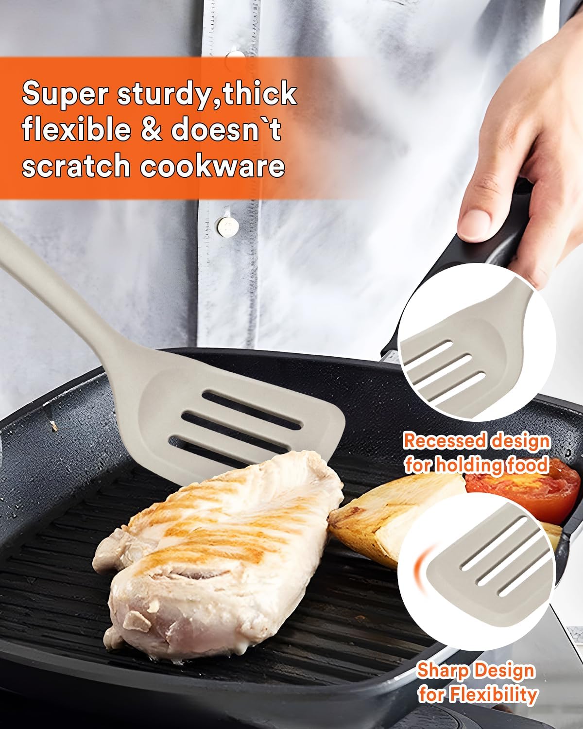 Dluxe Ave. 13Pcs Silicone Cooking Utensil Set/ Wooden Handles