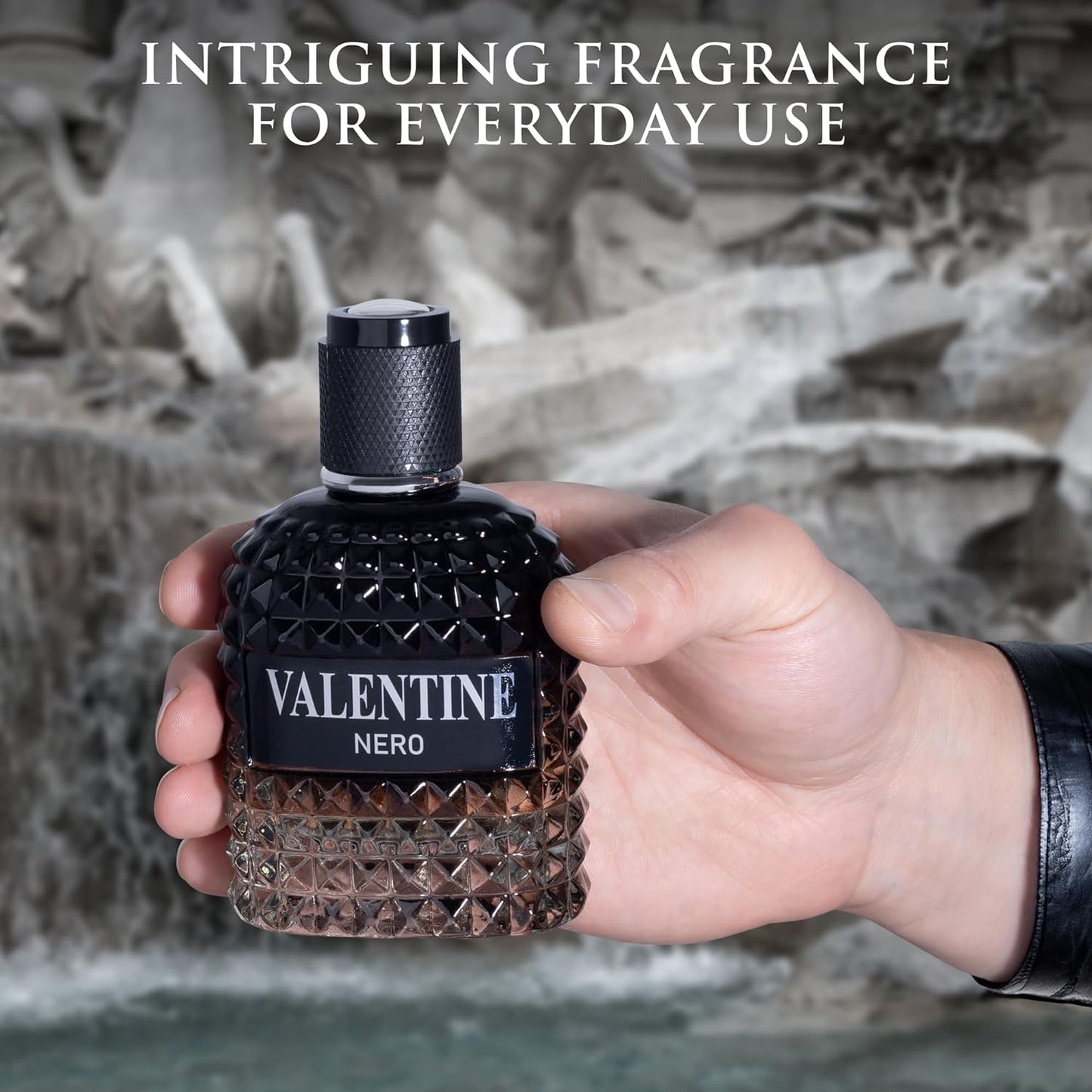 Dluxe Ave. Valentine Nero for Men - Woody Aromatic Fragrance with Floral and Mineral Notes - Masculine Scent - 100ml