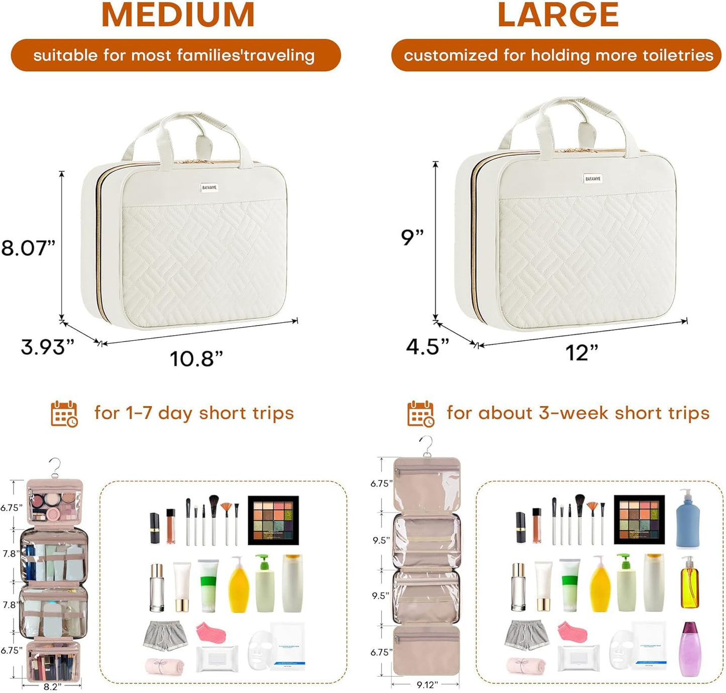 Dluxe Ave. Travel Toiletry Bag / Beige