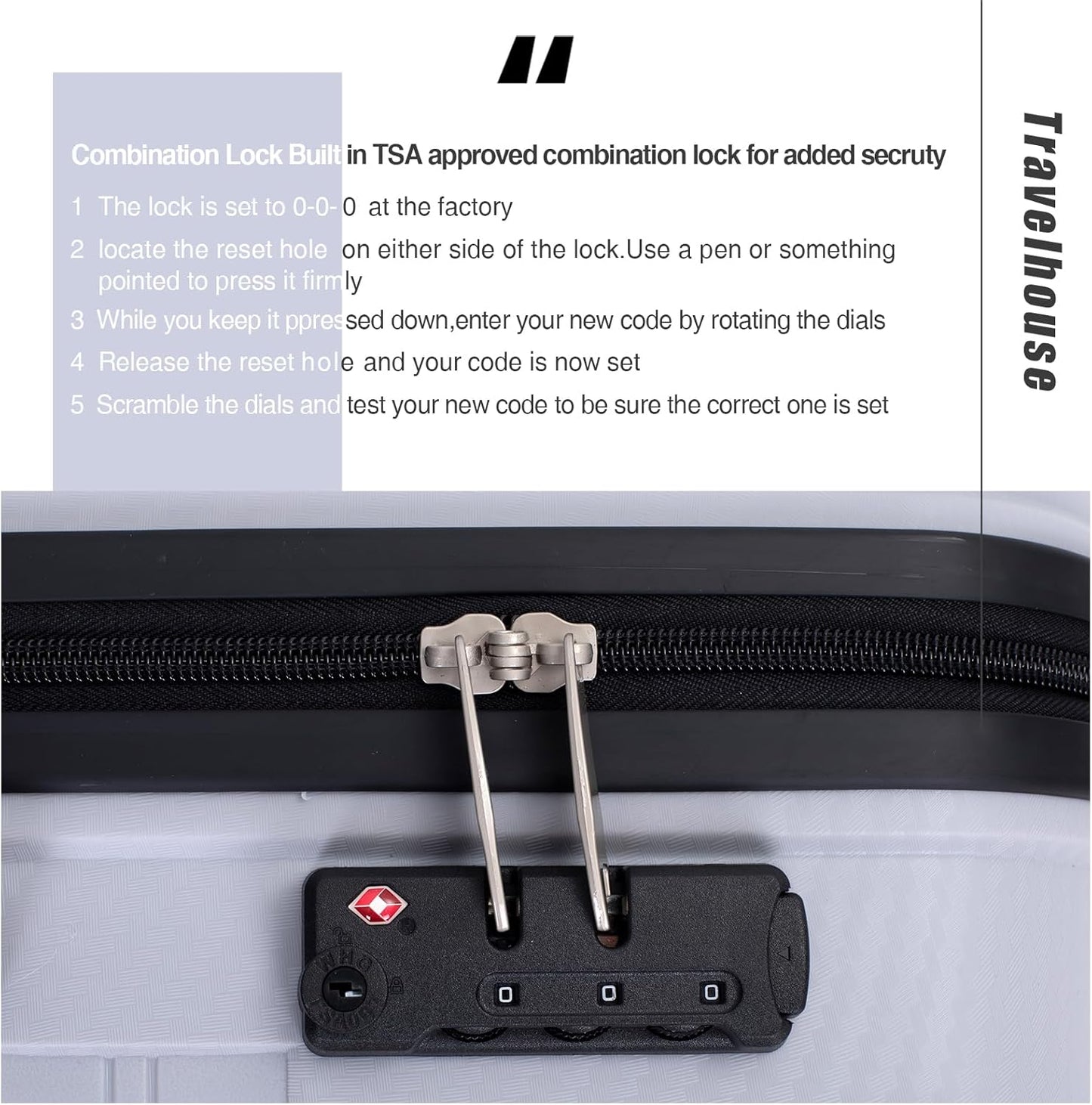 Dluxe Ave. Luggage 3 Pcs Set/ Hardshell/ Spinner Wheels/ Lightweight Carry On/ TSA Lock