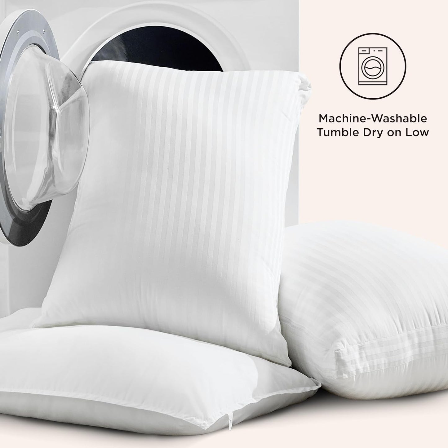 Dluxe Ave. ( QUEEN ) Fluffy Adjustable Layer Bed Pillows, Set of 2, { SOFT/ FIRM } Luxury Hotel Collection