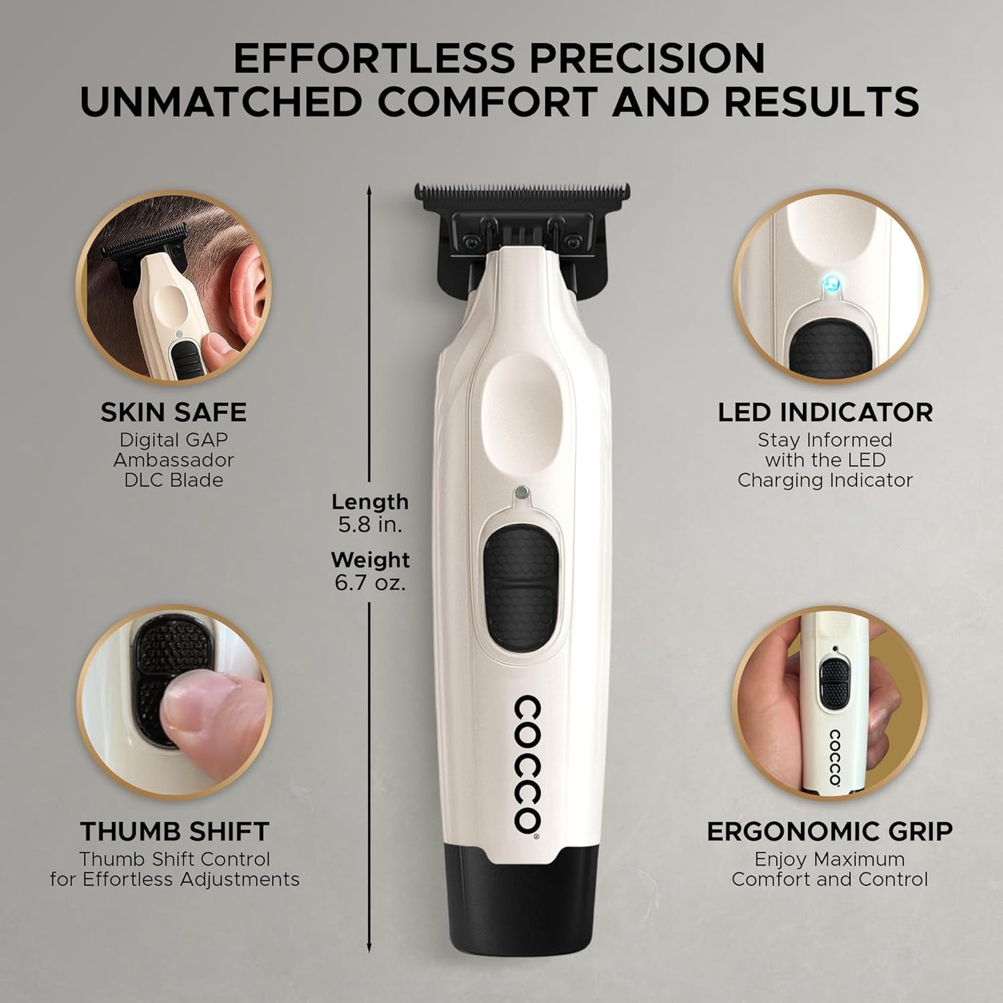 Dluxe Ave.  Pro Trimmer/ Pearl White