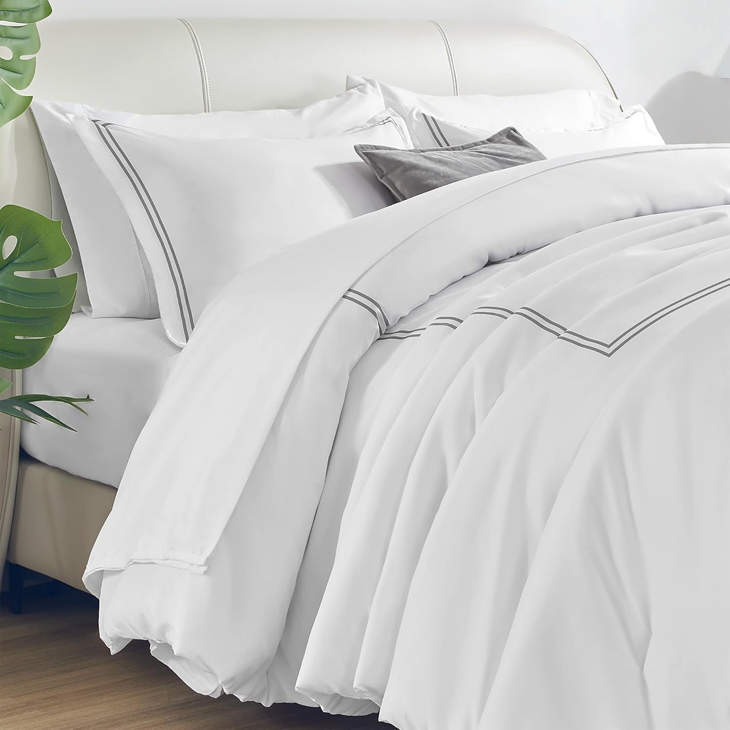Dluxe Ave. ( FULL )3 Pcs Comforter Set, Duvet Insert Down Alternative /Grey