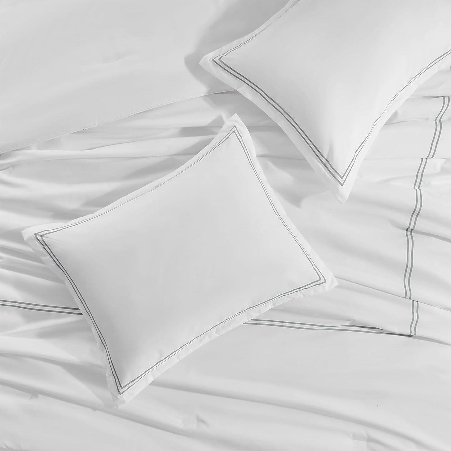 Dluxe Ave. ( FULL )3 Pcs Comforter Set, Duvet Insert Down Alternative /Grey