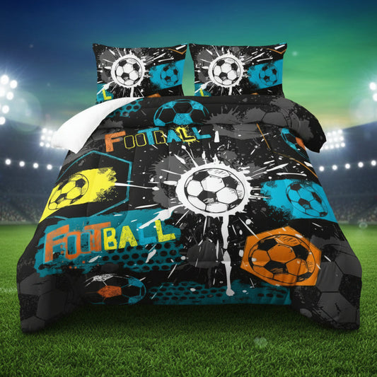Dluxe Ave. (QUEEN) 3 Pcs Comforter Sets/ Football
