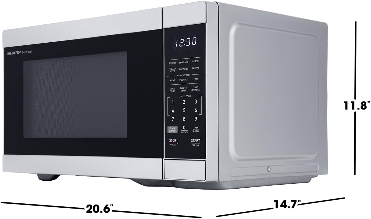 Dluxe Ave. Countertop Microwave 1.1 CuFt Stainless Steel