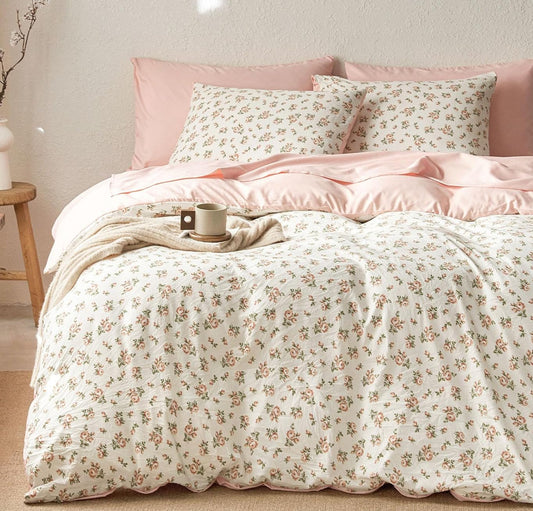 Dluxe Ave. (QUEEN) Floral Comforter Set 3 Pieces