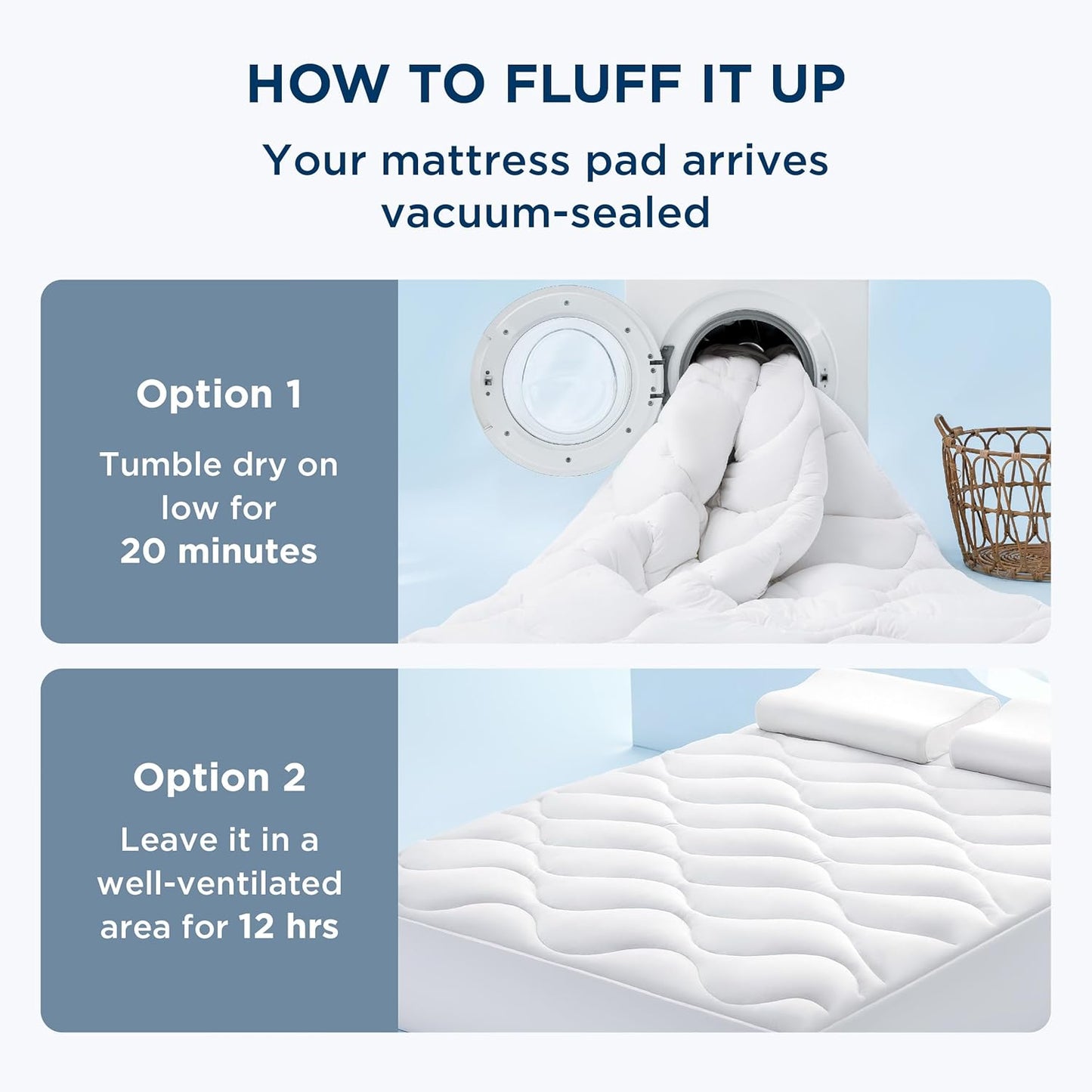 Dluxe Ave. ( KING )Waterproof Mattress Protector { SOFT }  Cooling Mattress Topper, White