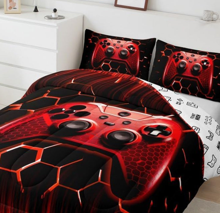 Dluxe Ave. ( TWIN ) 2Pcs. Comforter Set,  Red