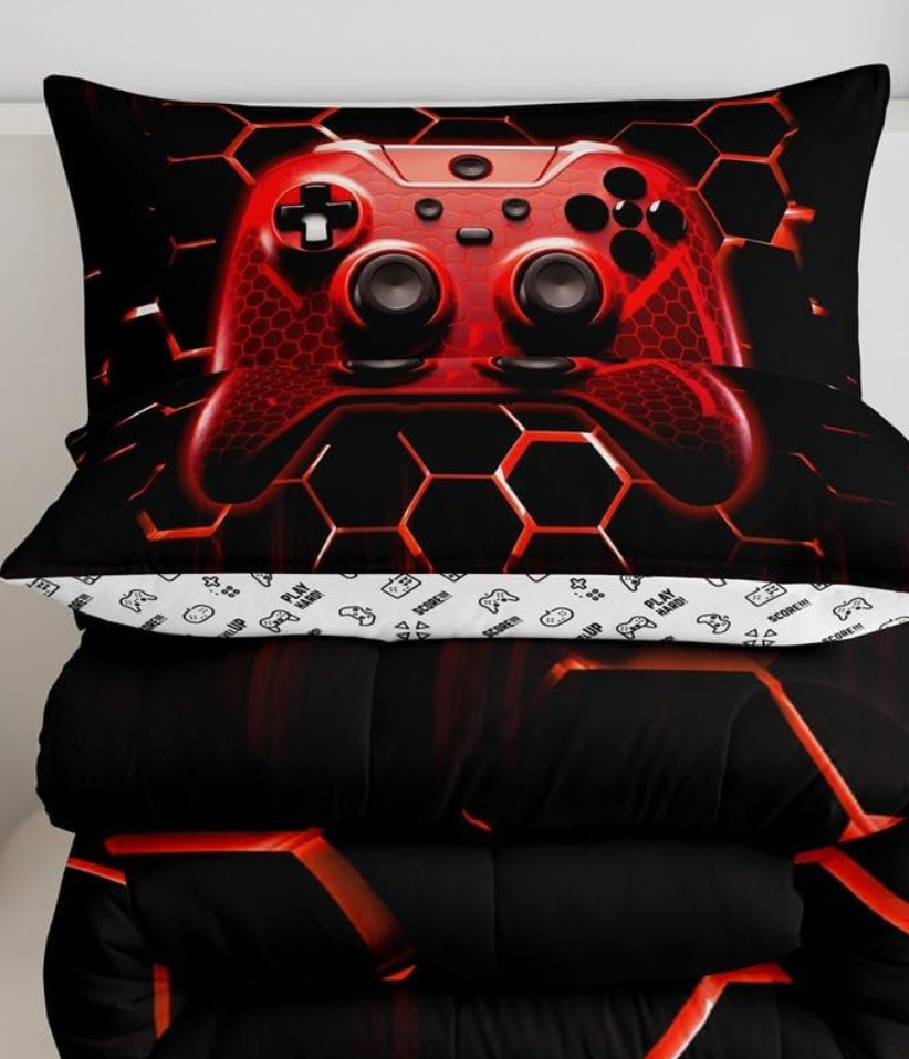 Dluxe Ave. ( TWIN ) 2Pcs. Comforter Set,  Red