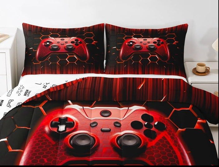 Dluxe Ave. ( TWIN ) 2Pcs. Comforter Set,  Red