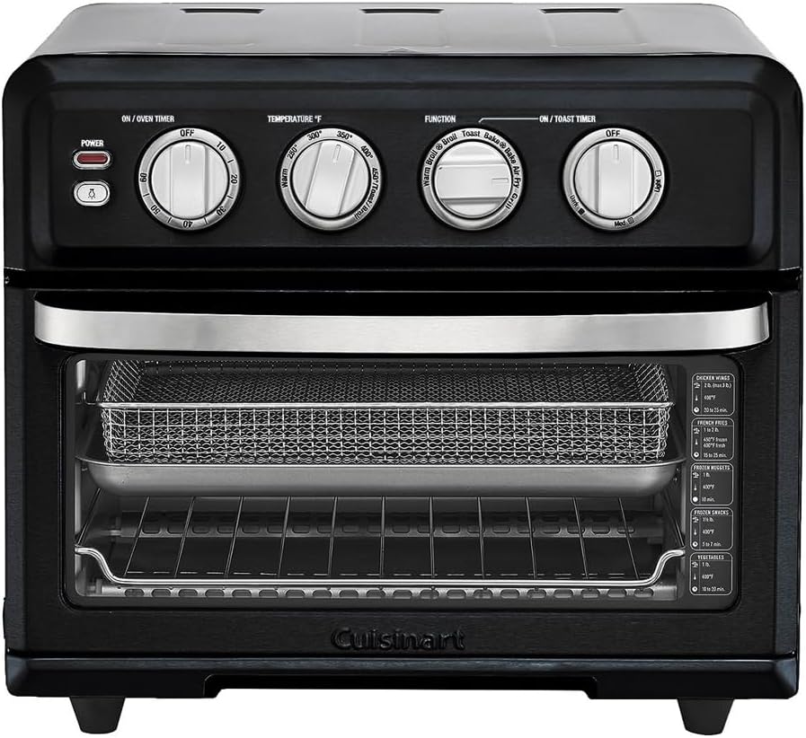 Dluxe Ave. Air Fryer Toaster Oven with Grill Bundle (Matte Black)