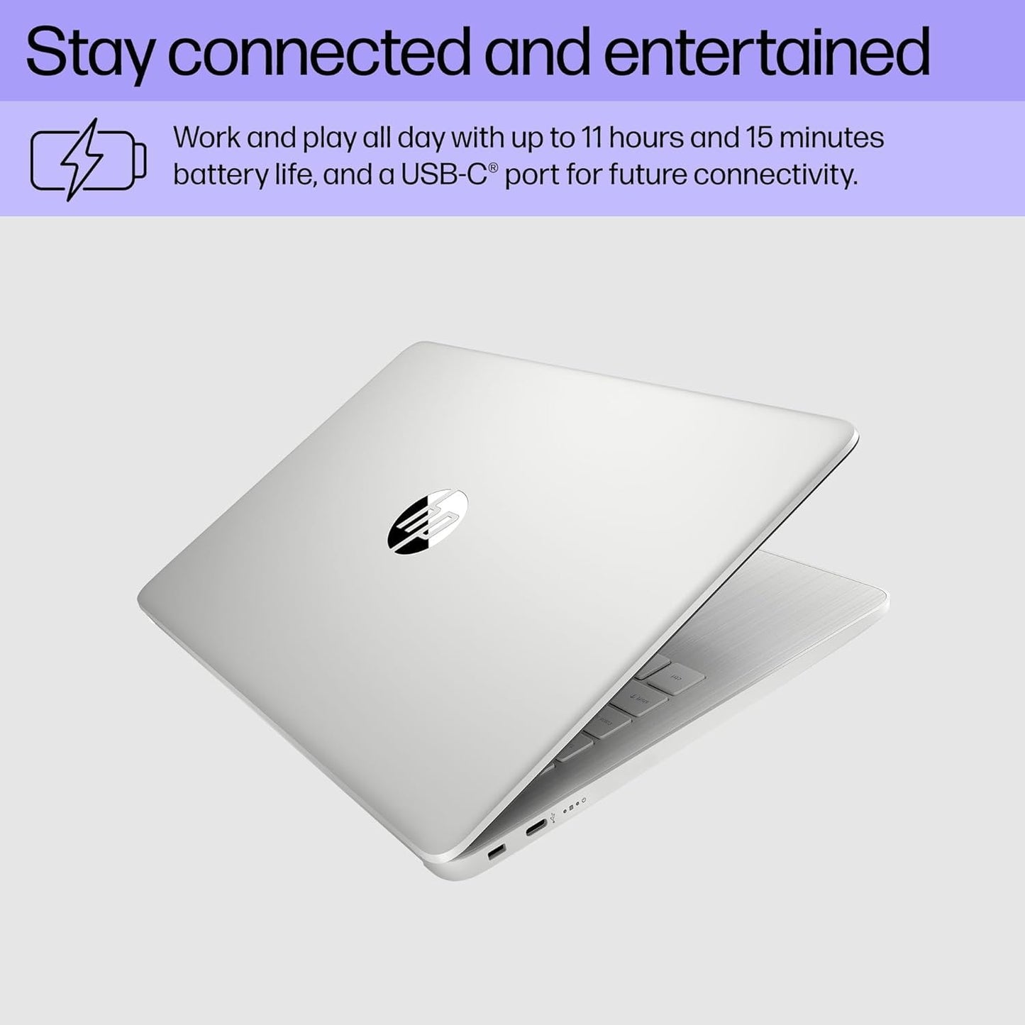 Dluxe Ave. HP Stream 14 Inch Laptop Ultra Thin and Light Laptop Intel Celeron N4120 16GB RAM 320B Storage (64GB eMMC+256GB 1-Year Office 365