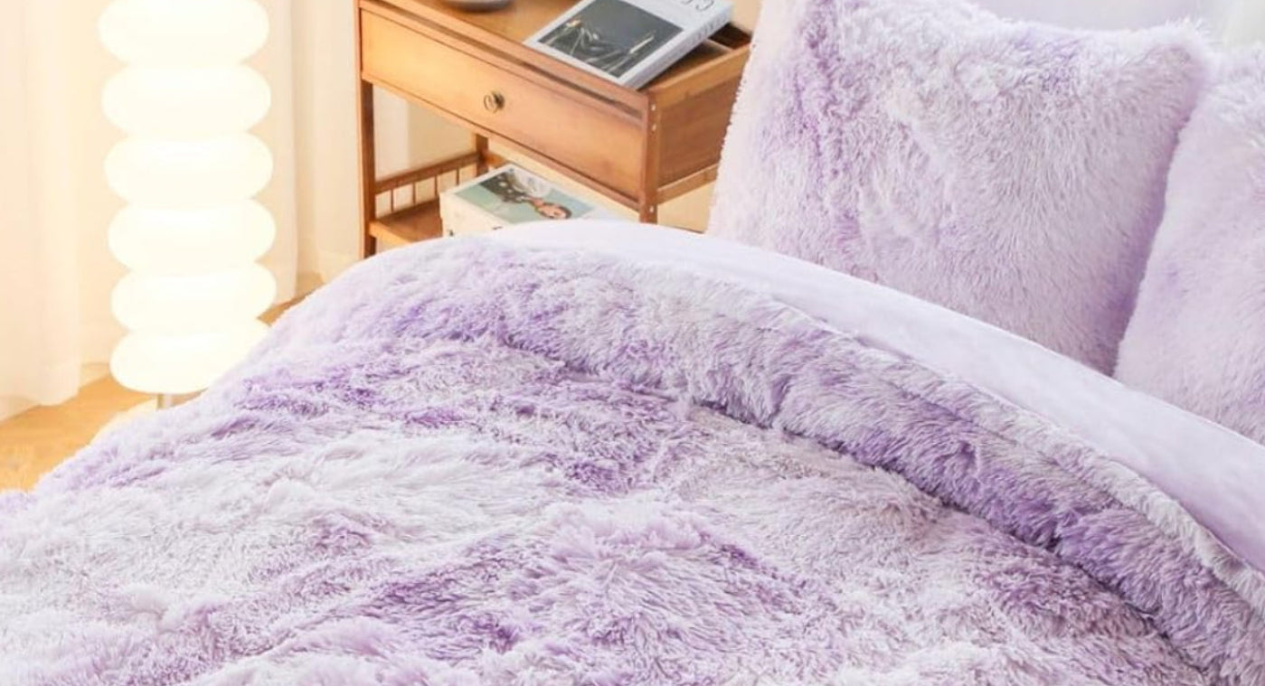 Dluxe Ave. ( TWIN ) 2 Pcs Comforter and Bedding Set,  Purple