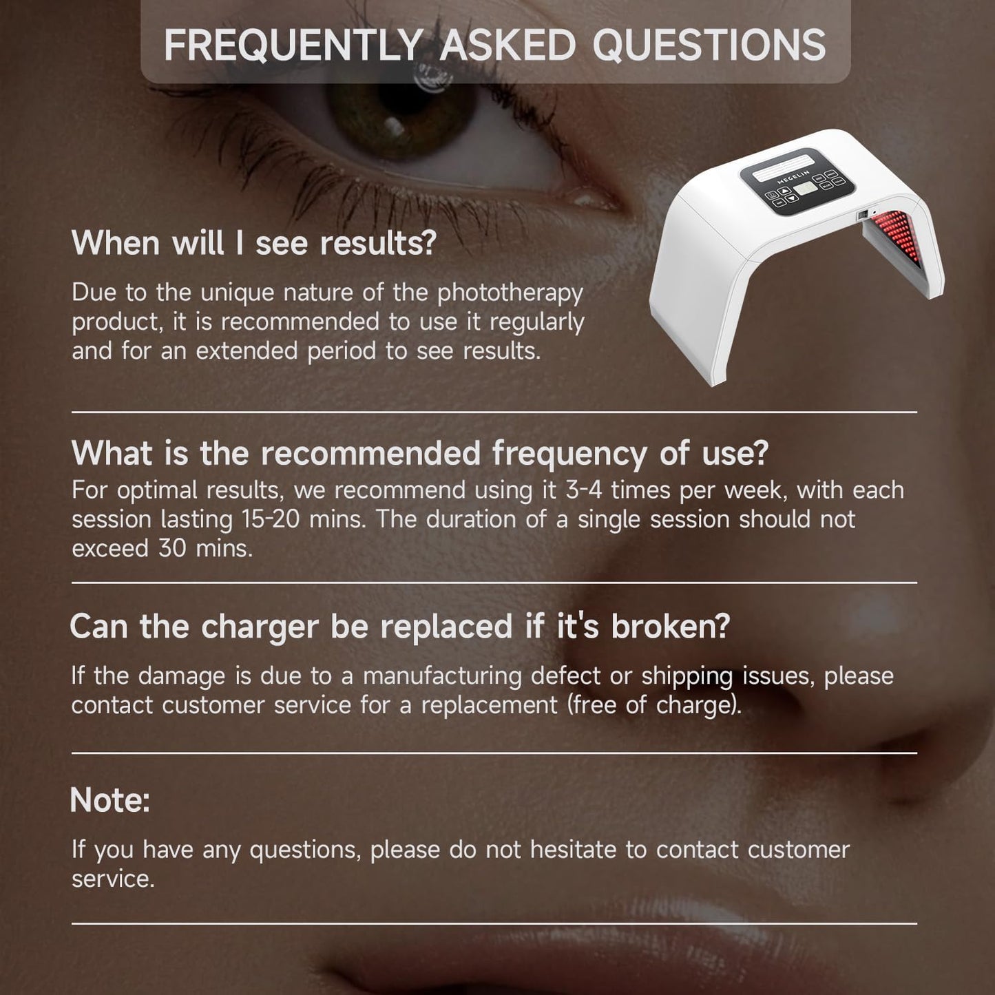Dluxe Ave. Megelin 8 in 1 Colors LED Light Therapy Machine