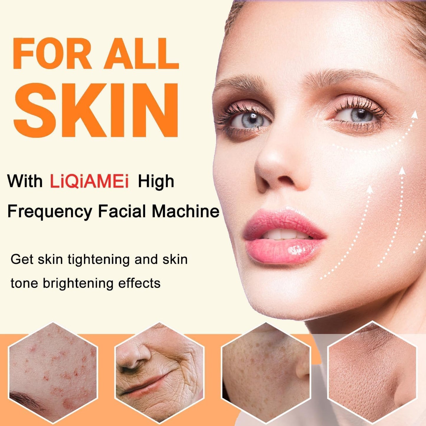 Dluxe Ave. High F Rrequency Facial Wand/ Multi-Function Face Device Machine