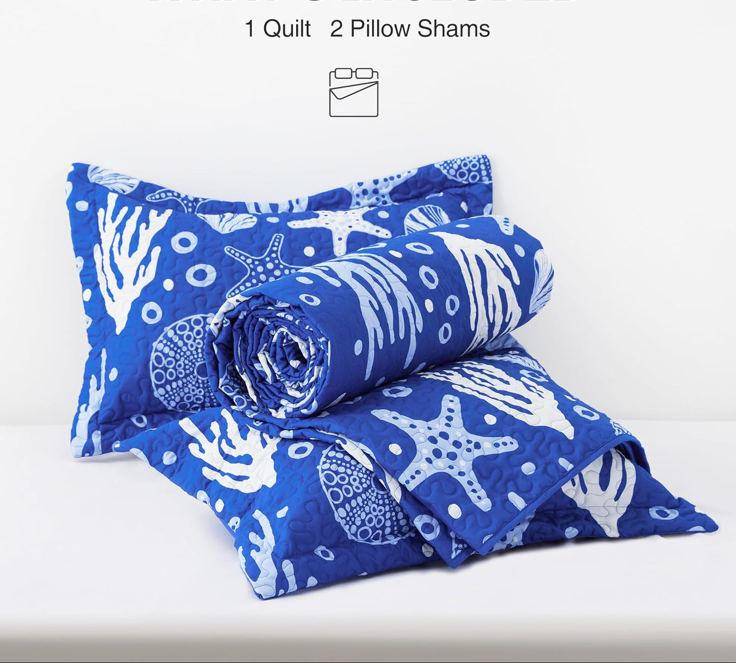 Dluxe Ave. ( KING ) 3 Pcs Quilt and Bedding Set, for All Season